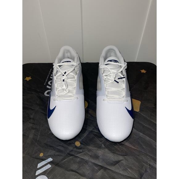New Men’s 11 Nike Alpha Menace 4 Pro White Navy Cleats FD7037-104 - Picture 2 of 9